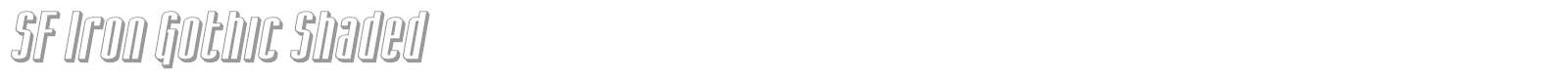 SF Iron Gothic font preview
